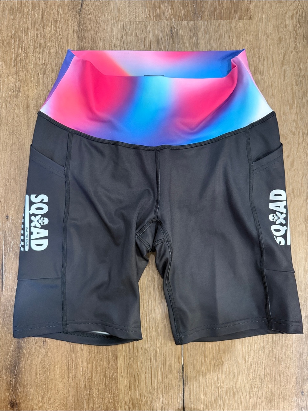 Betty Designs Squad Black Run Shorts 8" | Large NWT